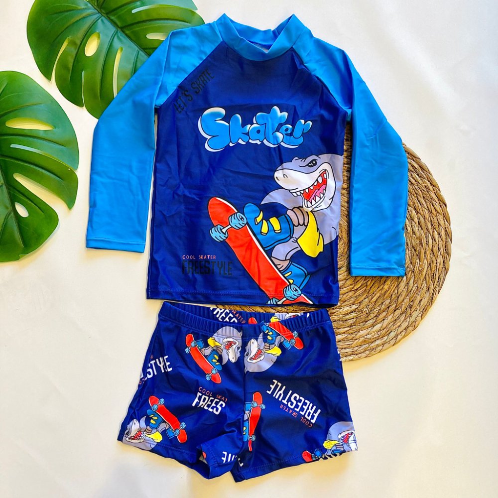 Malla Short De Natación Niño Tiburón