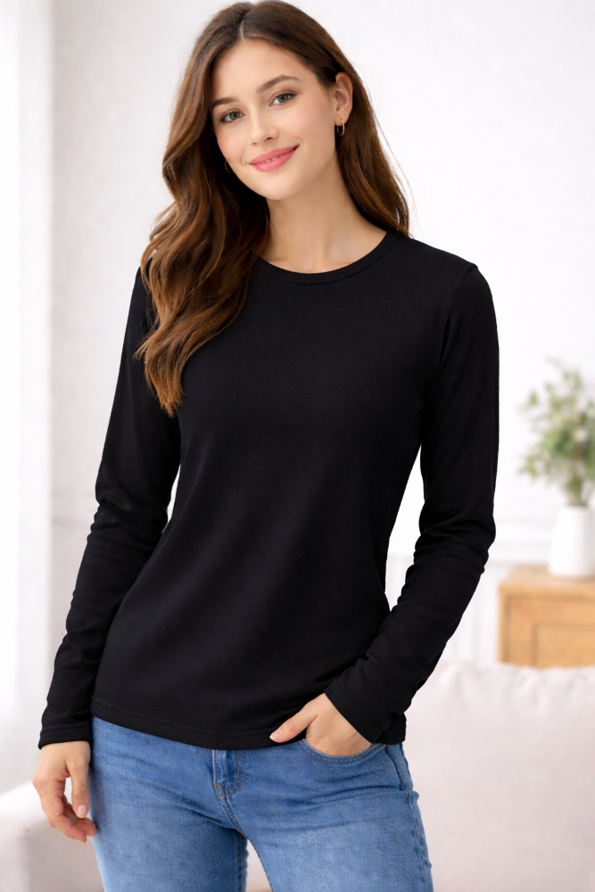 Remera Térmica Negra De Dama