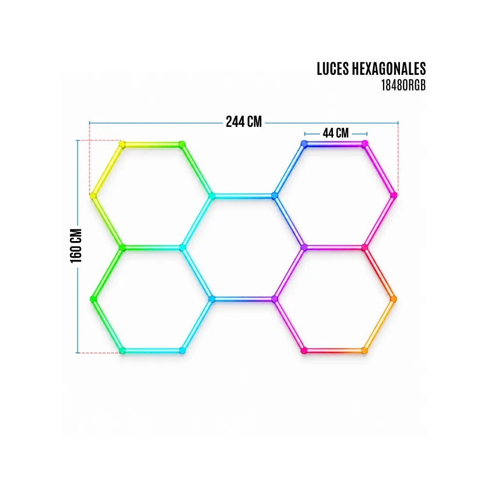 LUCES HEXAGONALES RGB