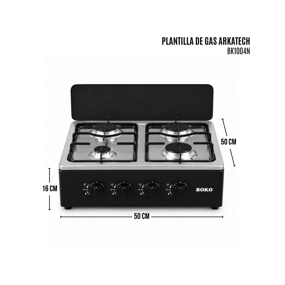 Cocina de gas con 4 puestos