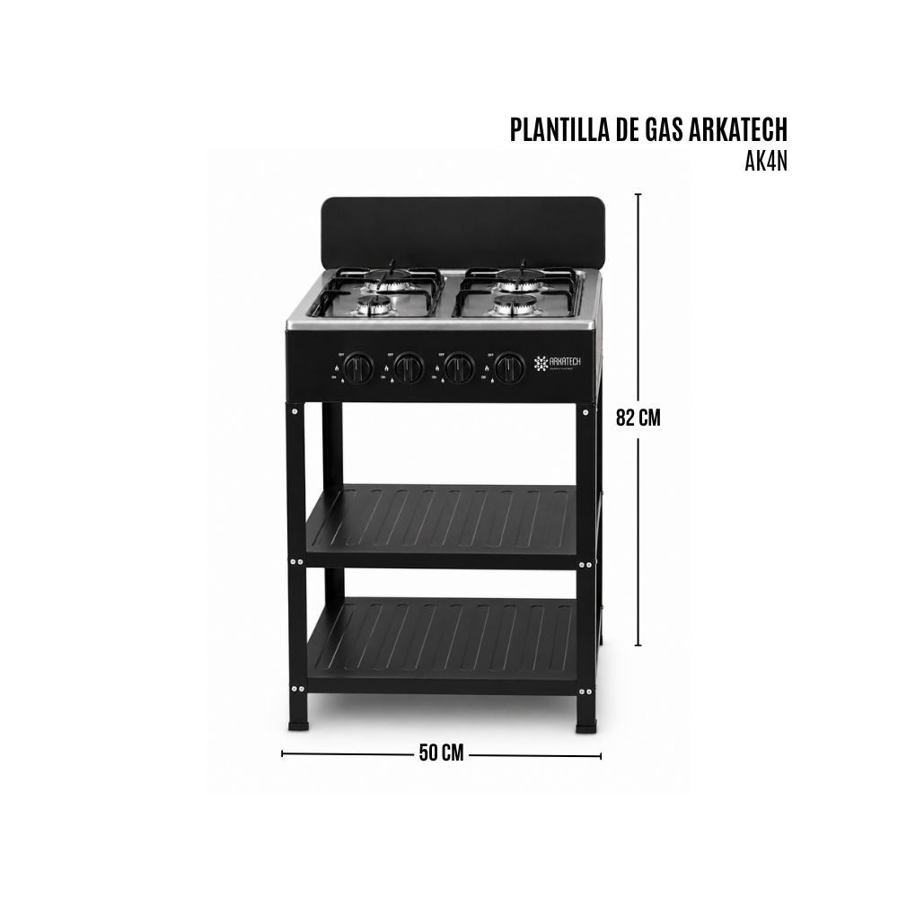 Plancha de gas con mueble