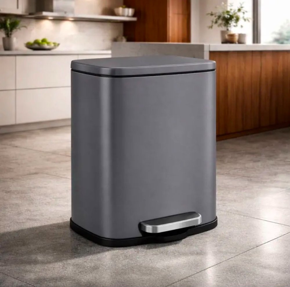 Cesto rectangular 5 L GRIS