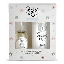 kit de bebe y co colonia x 120+talco x 160