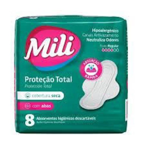 toalla femenina mili seca x 8