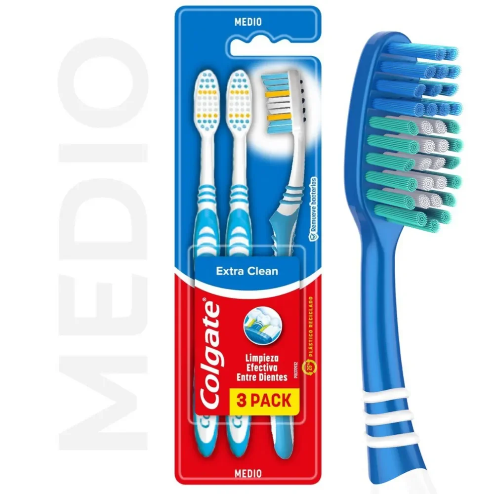 cepillo colgate extra clean x 2