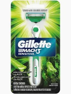 Gillette maquina mach 3 (aloe verde)