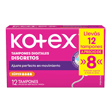 tampones kotex x 12 super