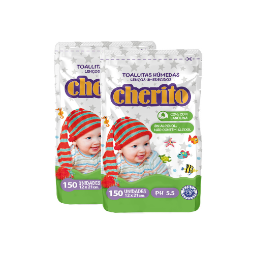 toallas cherito pack x 2 de 150