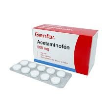 Acetaminofen genfar tableta x10