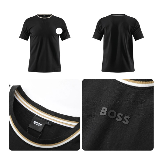 Camiseta  Básica Negra Para Hombre