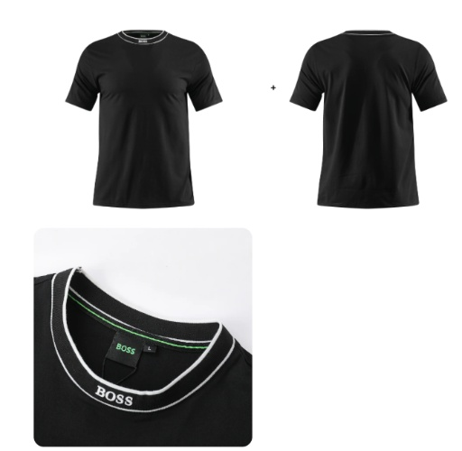 Camiseta 1 Básica Negra Para Hombre