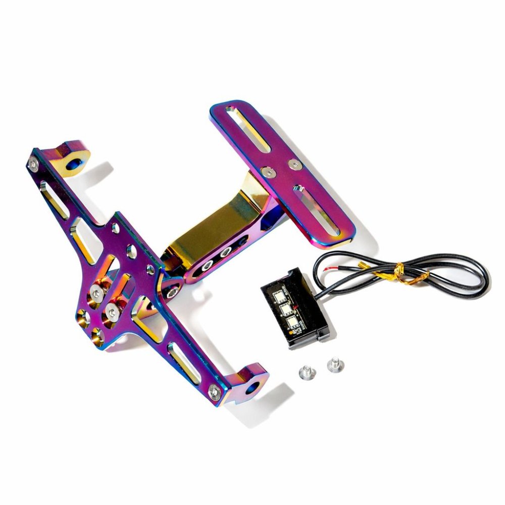 PORTA PLACA RACING + STOP ALUMINIO/LUJO TORNASOL