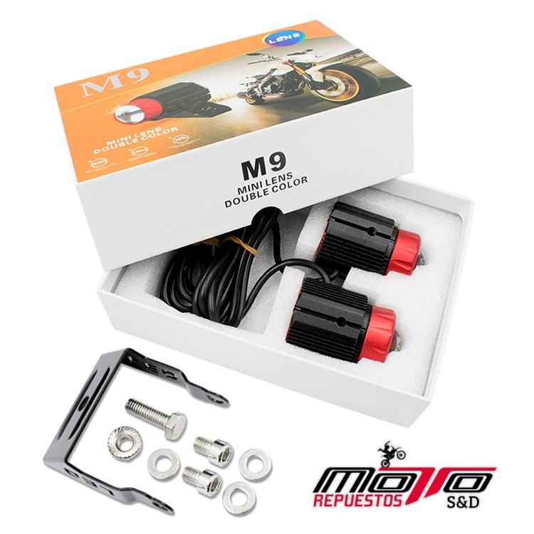 LUZ LED M9 DUOS BICOLOR + LUPA ALTO ALCANCE