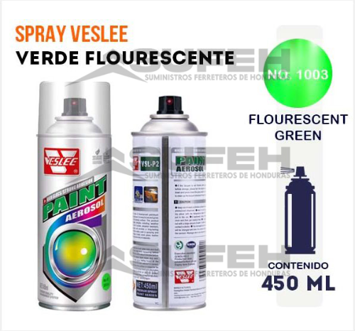 PINTURA EN SPRAYVERDE FLORECENTE