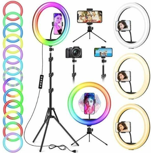 ARO DE LUZ 26CM + TRIPODE 2.10M