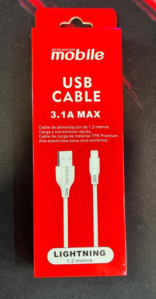 CABLE USB A IPHONE MOBILE 3.1A MAX