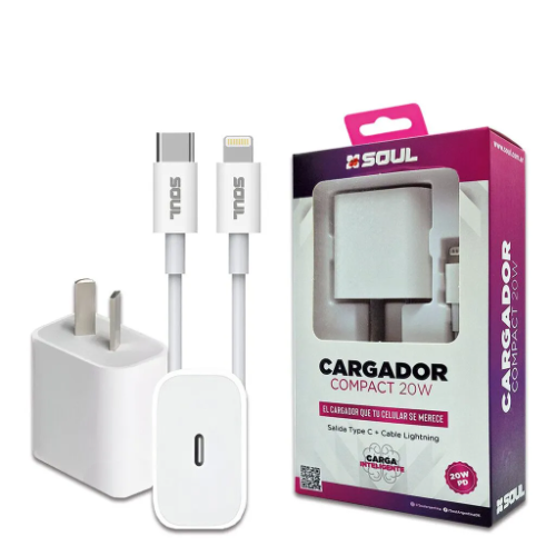 CARGADOR 20W IPHONE SOUL