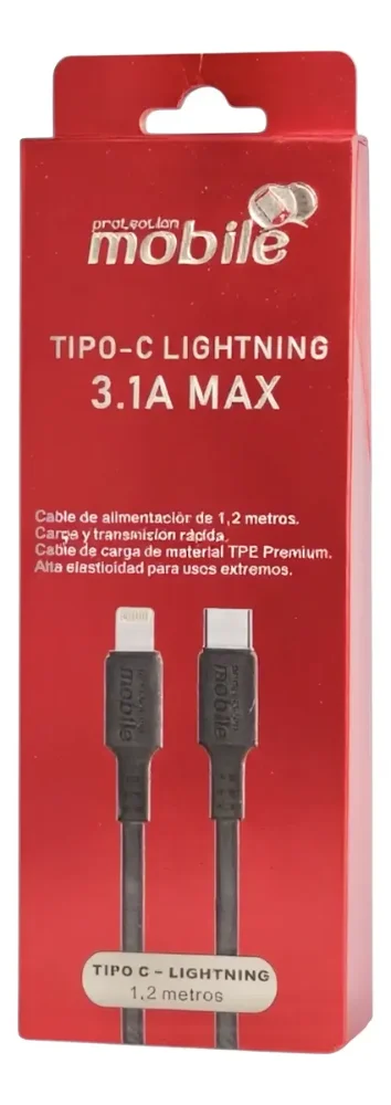 CABLE TIPO C A LIGHTNING MOBILE 3.1A MAX