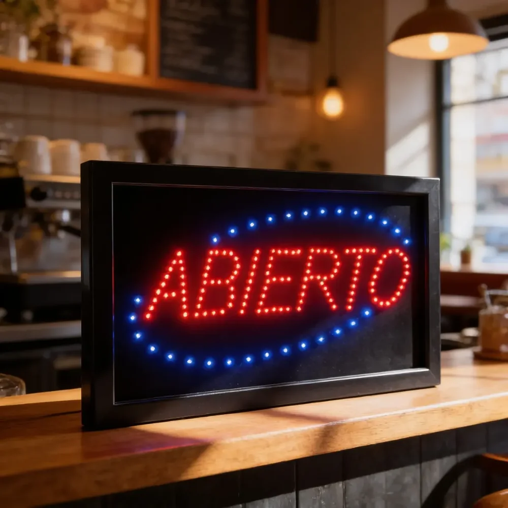 CARTEL LED ABIERTO