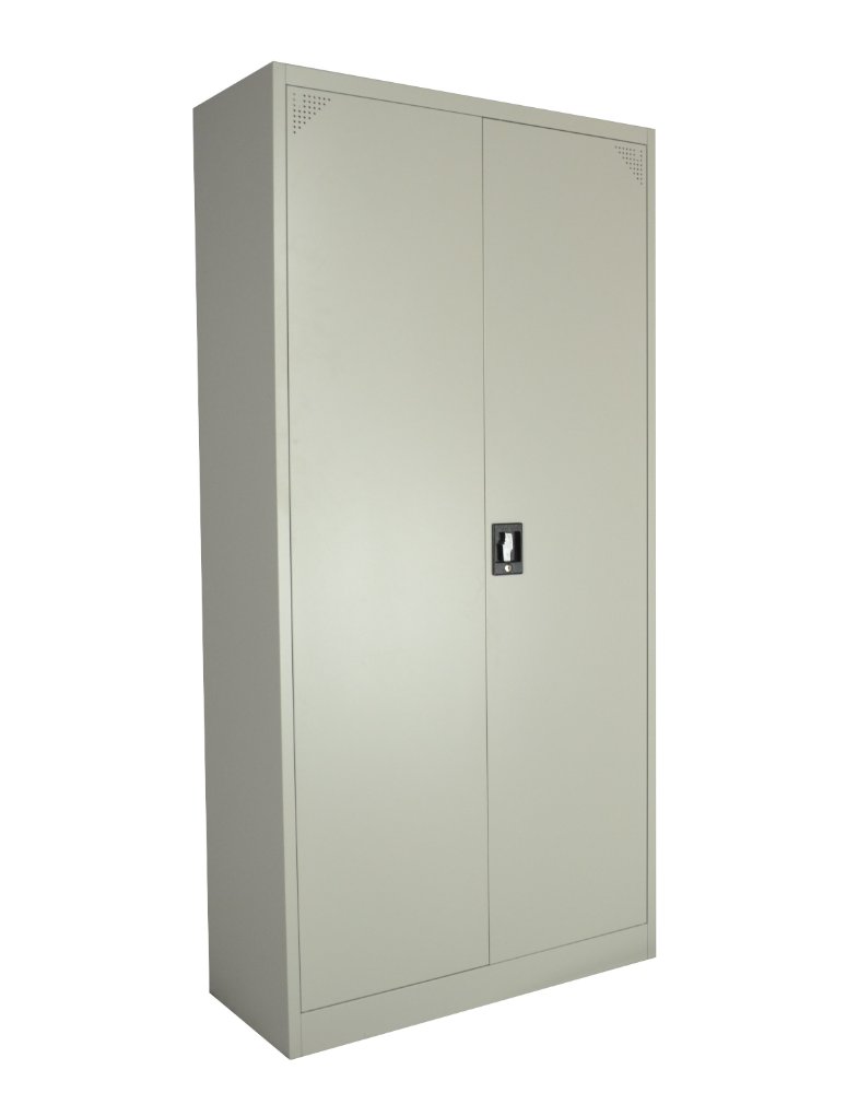 Armario Papeleria 2 puertas todas Metal color beige 190 cms alto x 90 cms frente x 40cms de fondo.
