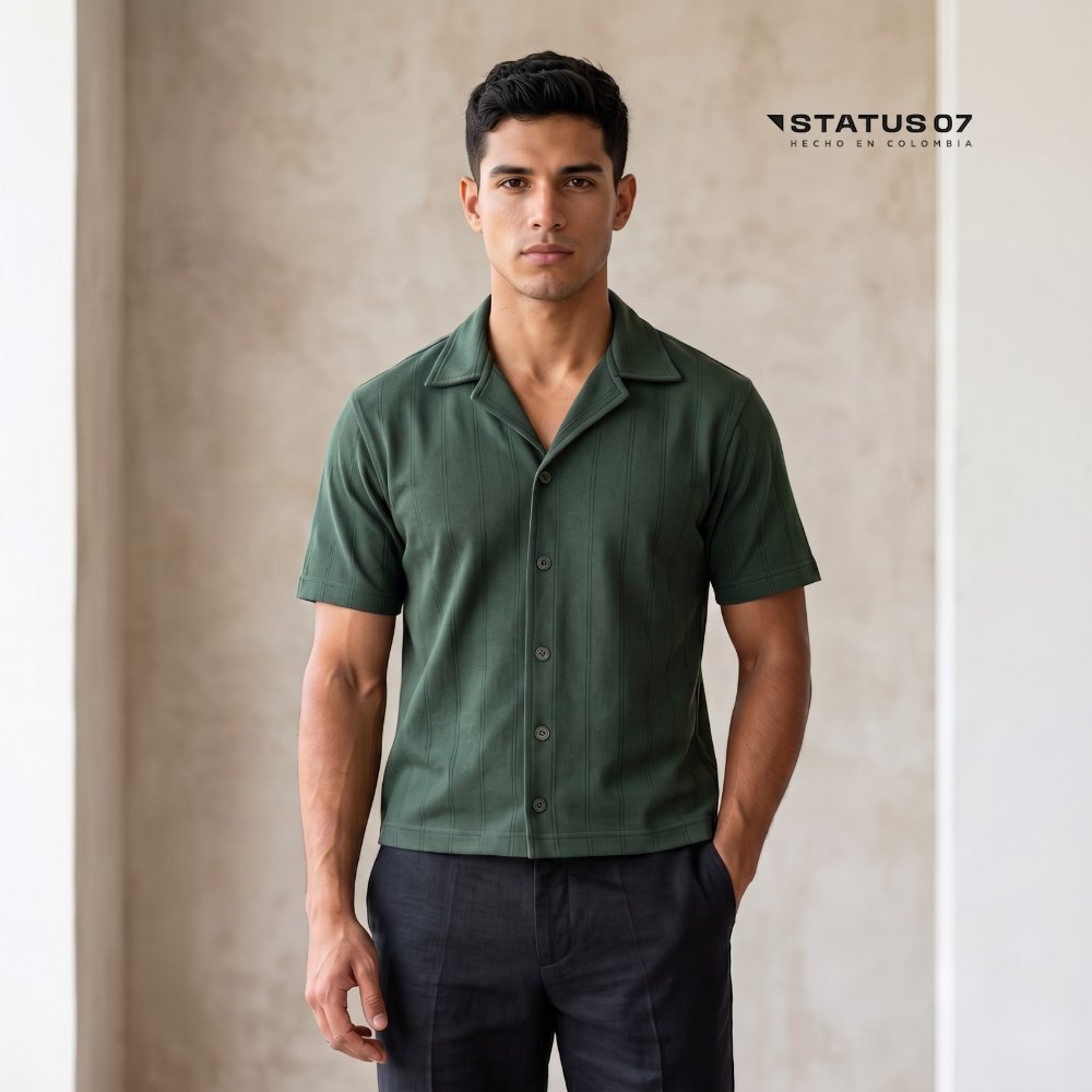 Cuello sport verde pino