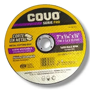 Disco de Corte para Metal 7"x1/16"x7/8"  (para esmeril grande)