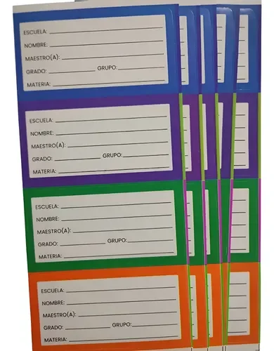 Etiquetas para cuadernos sencillas