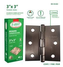 Bisagra de Acero 3x3 1.5mm