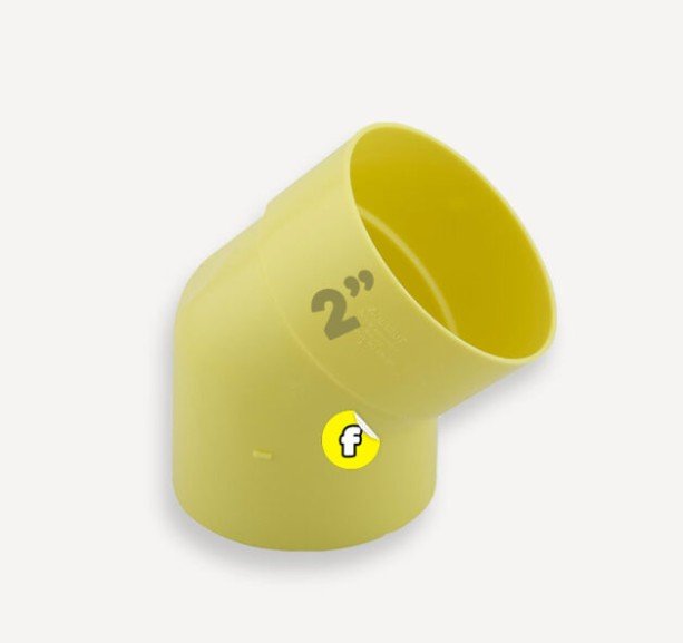 Codo PVC 45° (2")