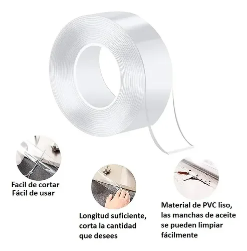 Cinta Doble Faz Pequeña Escarchada