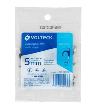 Grapa 5mm para cable 100 pcs