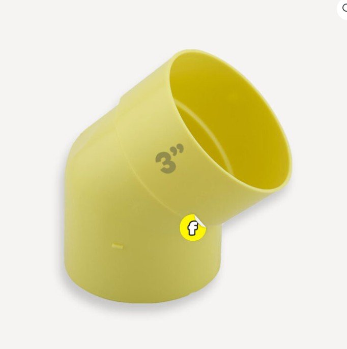 Codo PVC 45° (3")