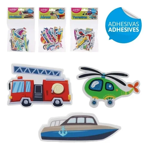 Figuras adhesivas medios de transporte
