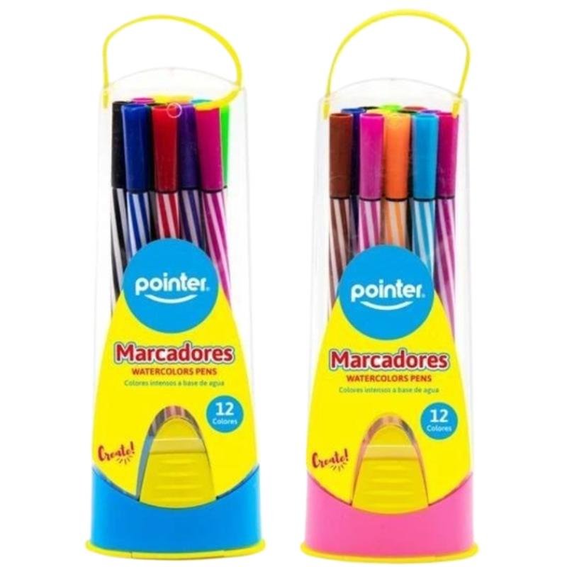 Marcadores  pointer 12 und  escolares
