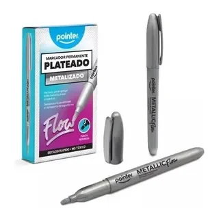 Marcadores artístico paint (negro, blanco dorado y plateado)