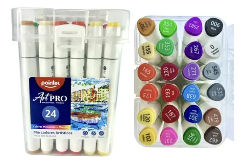 Marcadores estuche 24pcs Pointer