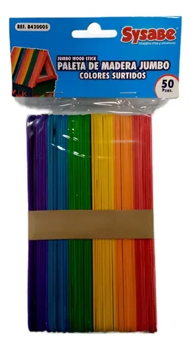 Paletas de maderas de colores jumbo