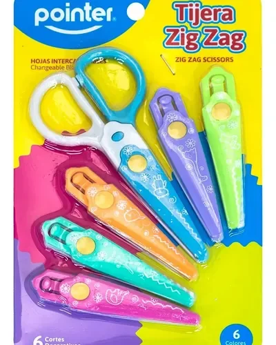 Tijeras zig zag figuras