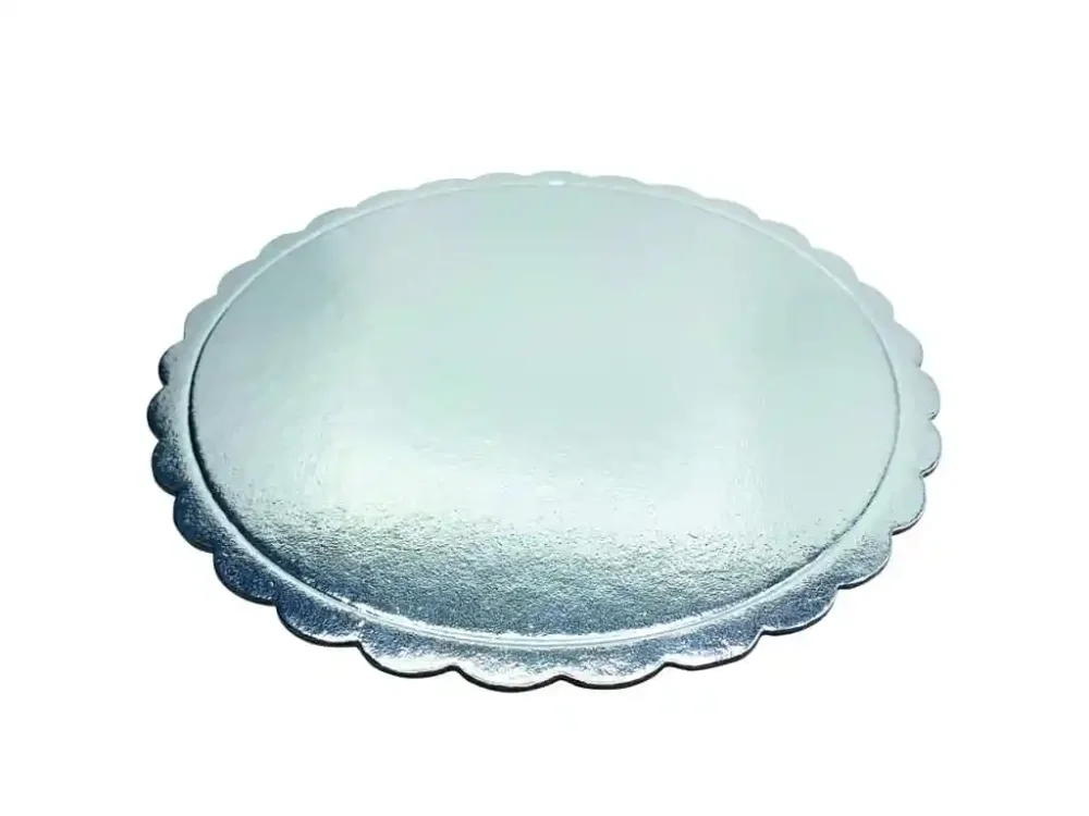 Plato de Torta Base Plateado Pequeña