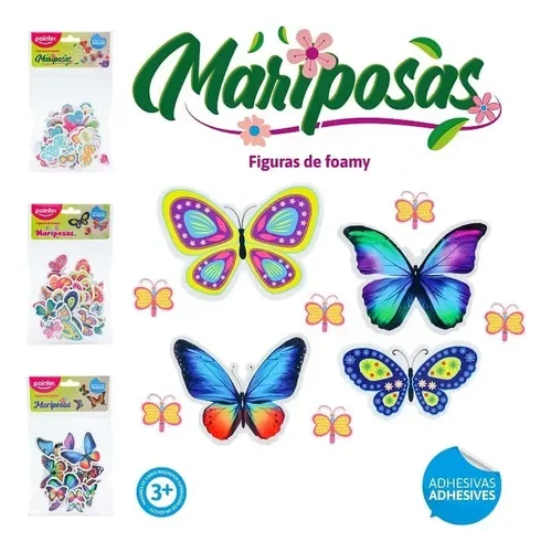 Figuras adhesivas mariposas pequeñas
