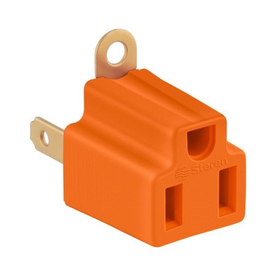 Adaptador o Clavija Naranja (3 pines a 2)