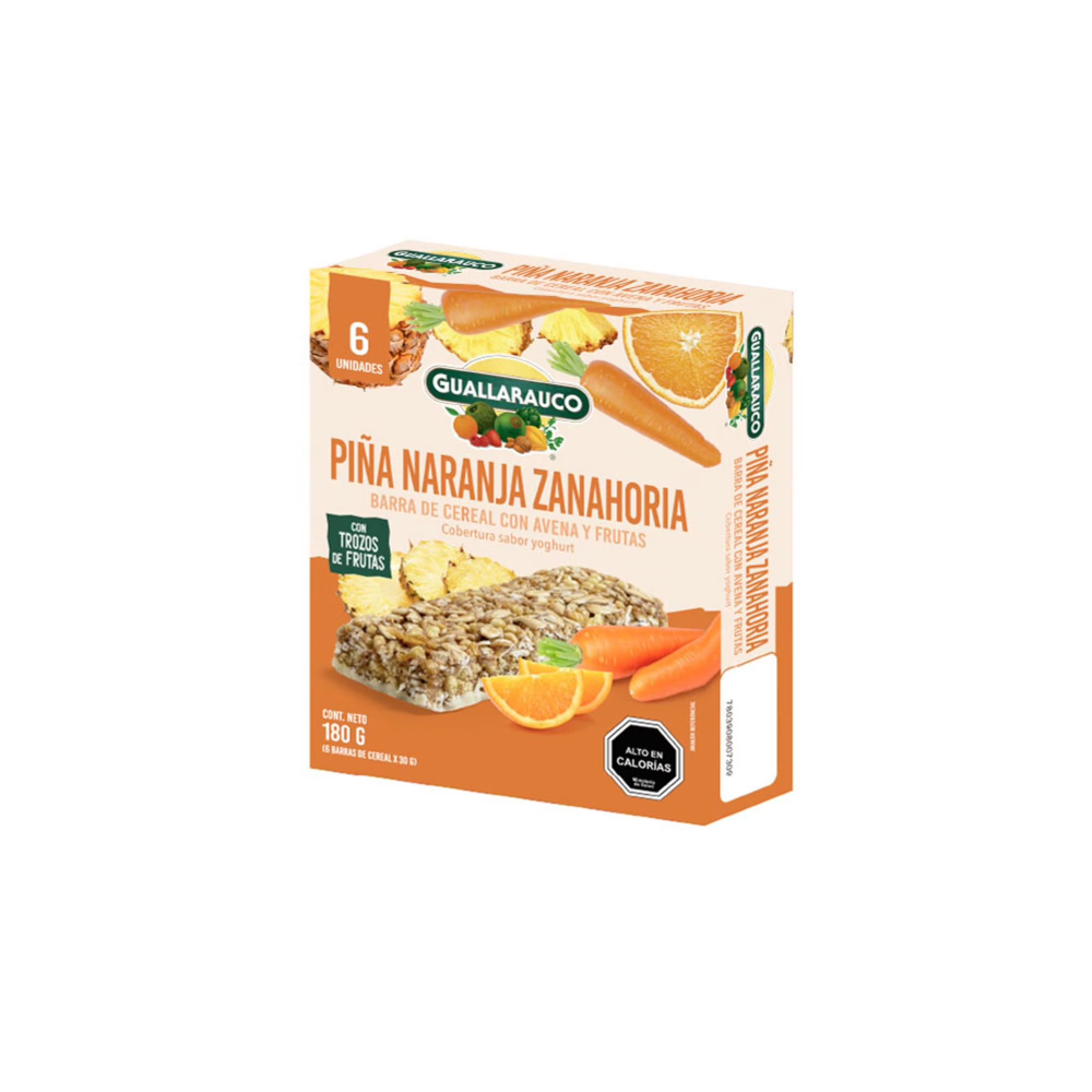 Barra de cereal Piña naranja Zanahoria Guallarauco