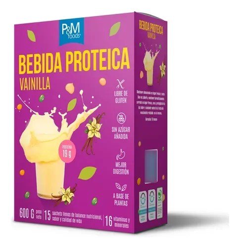 Bebida Proteica Vainilla 600g NutriActiv