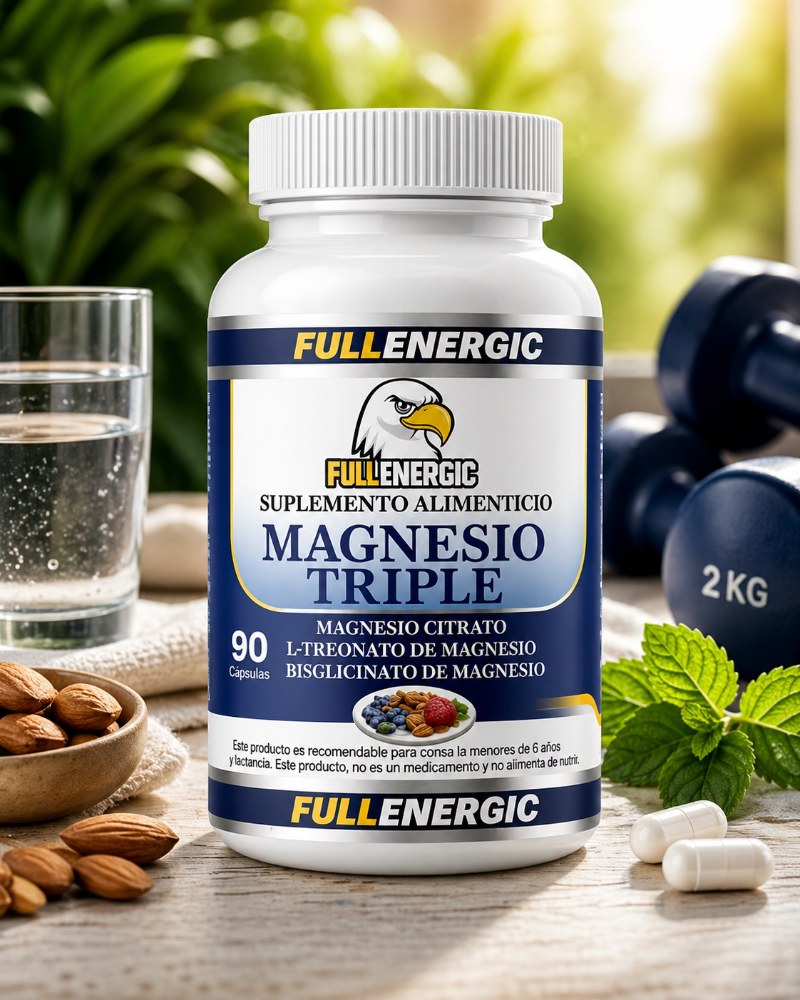 Magnesio Triple 90 Capsulas Full Energic