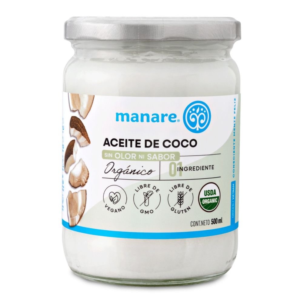 Aceite de coco sin olor sin sabor 500ml