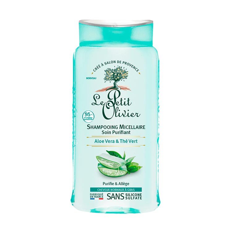 Shampoo Micelar Purificante para cabello graso con Aloe Vera y Té verde 250 ml Le Petit Oliver