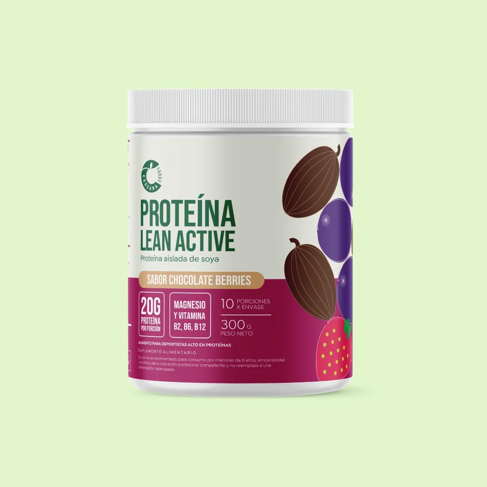 Proteina Lean Active 300g Chocolate Berries Cascaras Foods