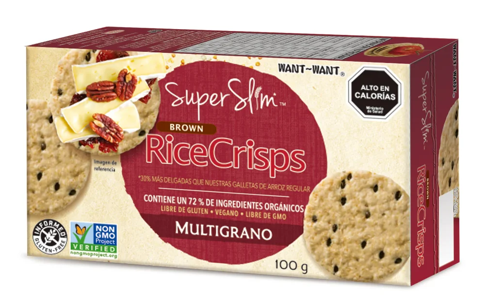 Brown Rice Crisps Multigrano 100g SuperSlim