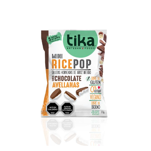 Mini rice pop sabor avellana 22g