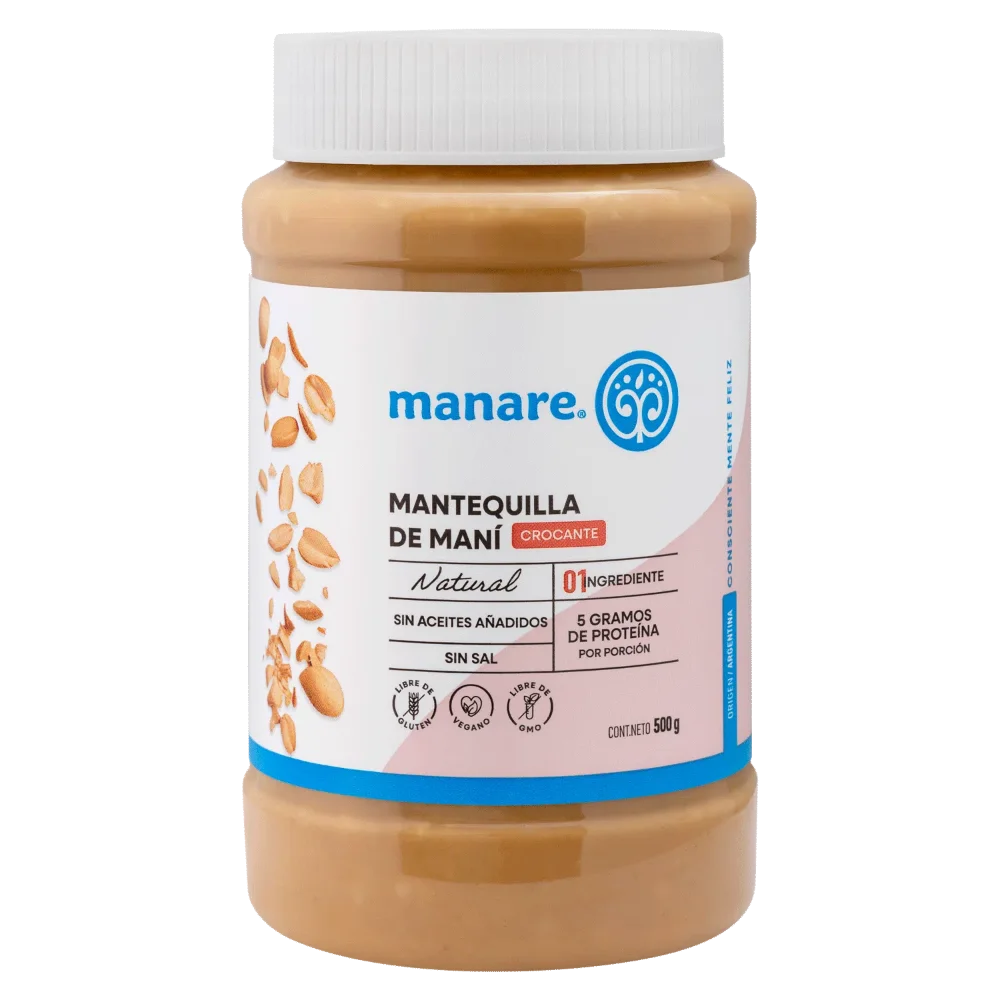 Mantequilla de Mani Crocante 500grs Manare